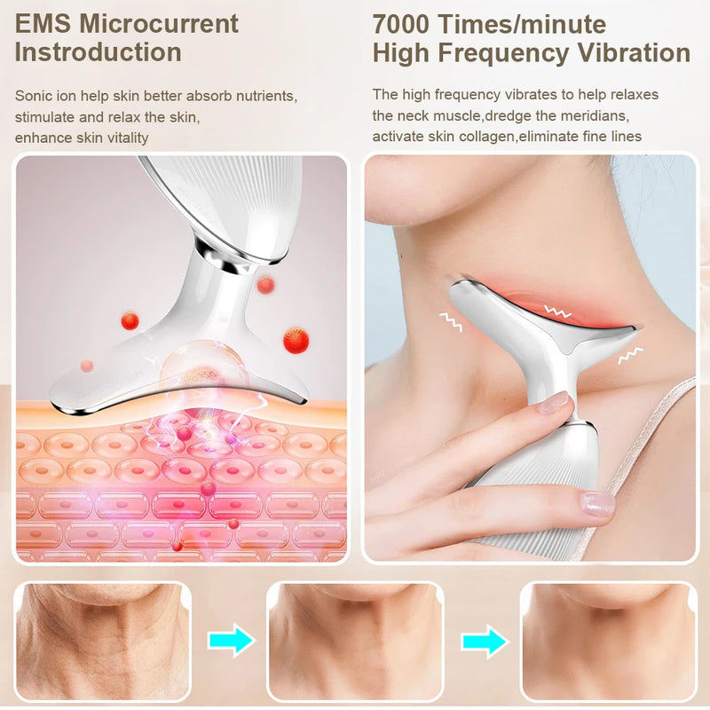 EMS Thermal Face Lifting Neck Massager