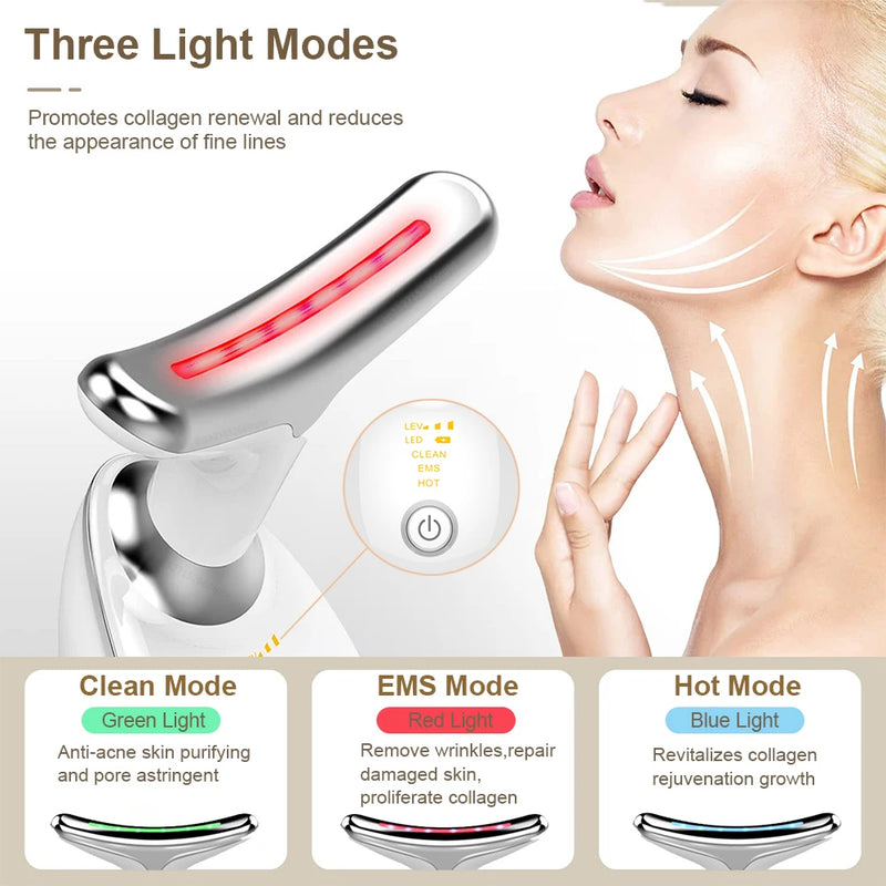 EMS Thermal Face Lifting Neck Massager