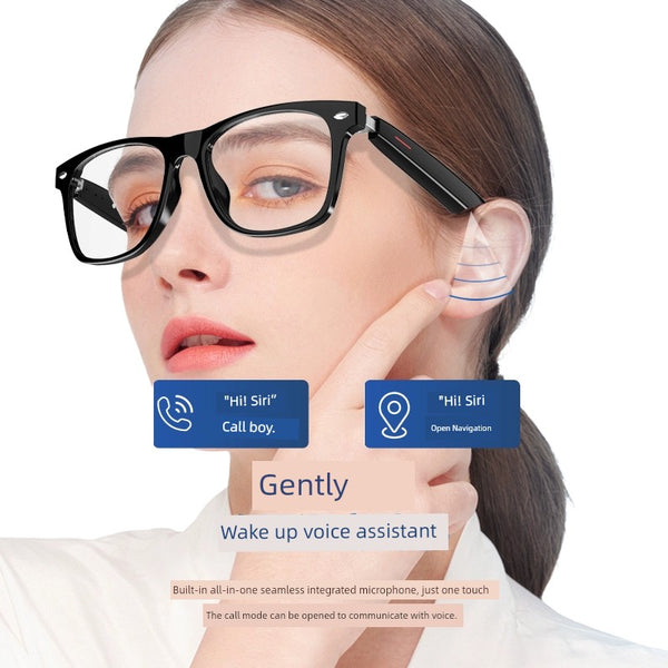 2024 New Arrival Bluetooth Glasses Smart Headset Black Technology Men's and Women's Three-Generation Music Sports Cycling Non-Bone Conduction - aquila Bask