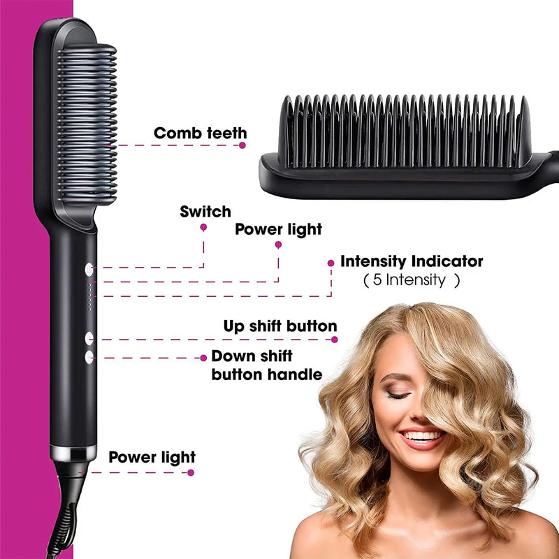 2 in 1 Hair Straightener Hot Comb