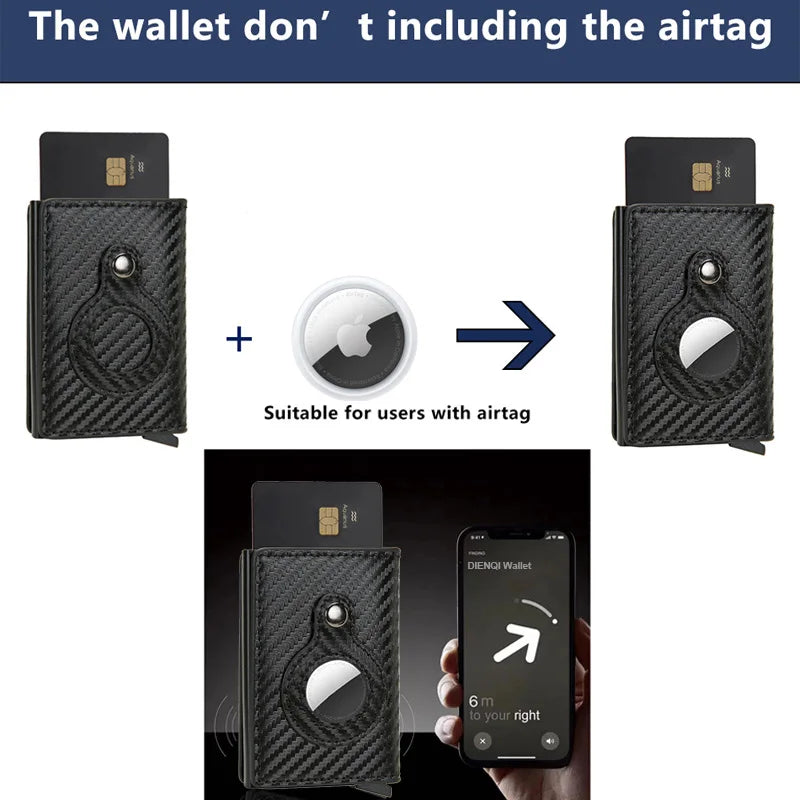 Rfid Airtag Credit Card Holder Wallet