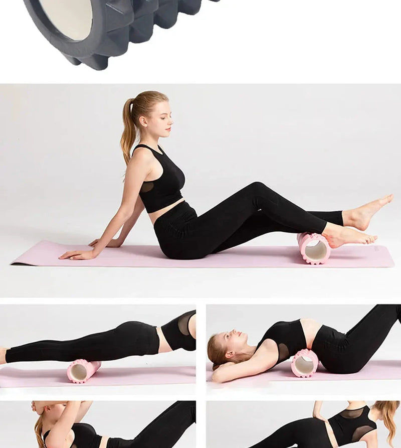 Yoga Column Fitness Women Foam Roller Yoga Pilates Gym Exercises Muscle Relieve Stress Yoga equipment Massage Roller Brick валик - aquila Bask