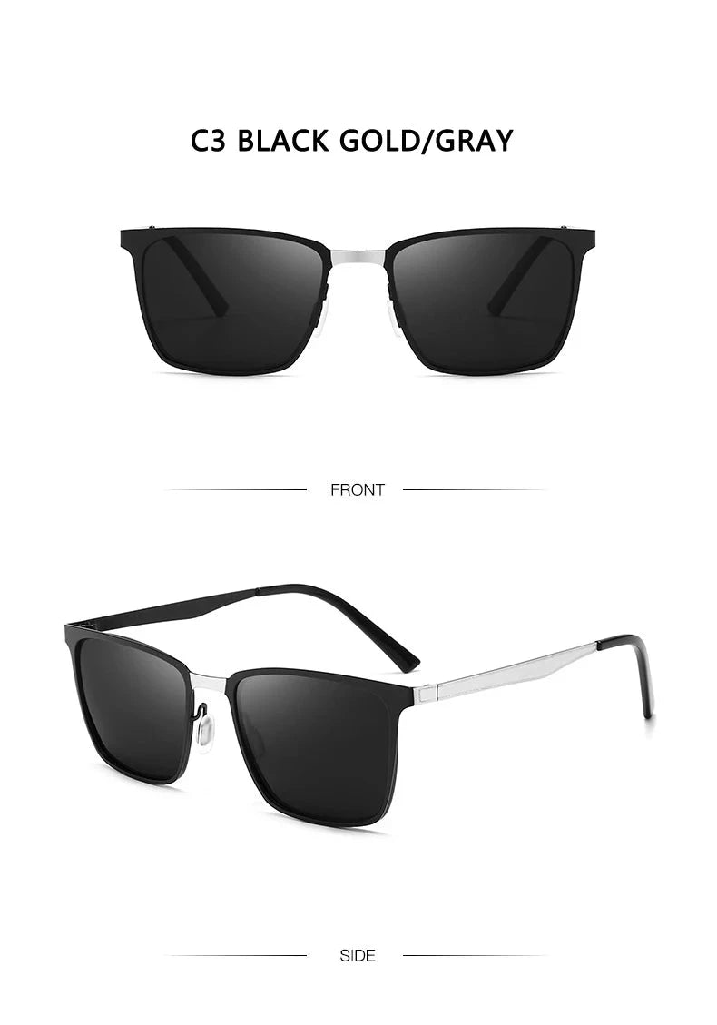 ZXWLYXGX Brand Design Classic Polarized Sunglasses Men Women Driving Square Frame Fashion Sun Glasses Male Goggle Gafas De Sol - aquila Bask